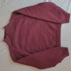 Cropped mock neck sweater